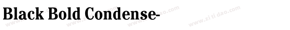 Black Bold Condense字体转换